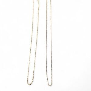 Two Elegant Gold 925 Necklace Set